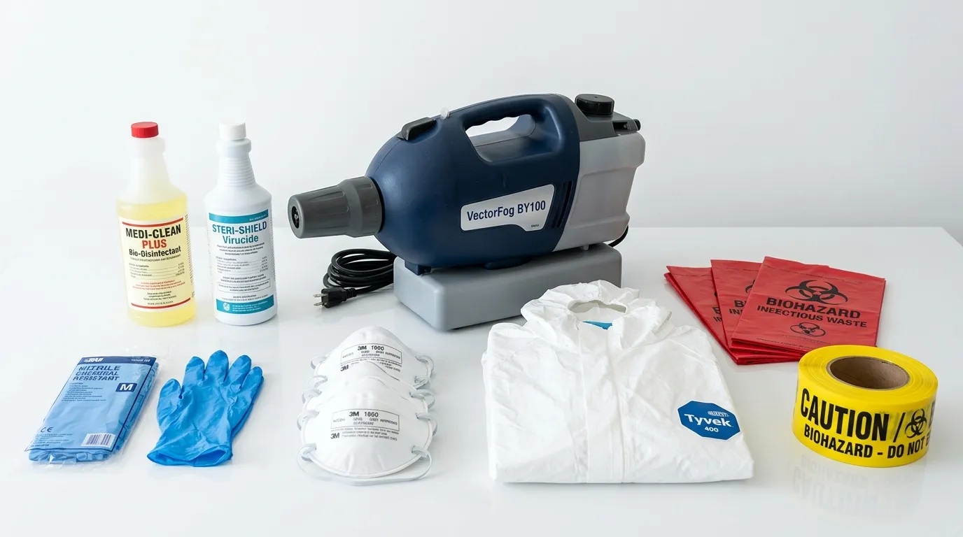 Professional biohazard remediation crew working in Bay Minette